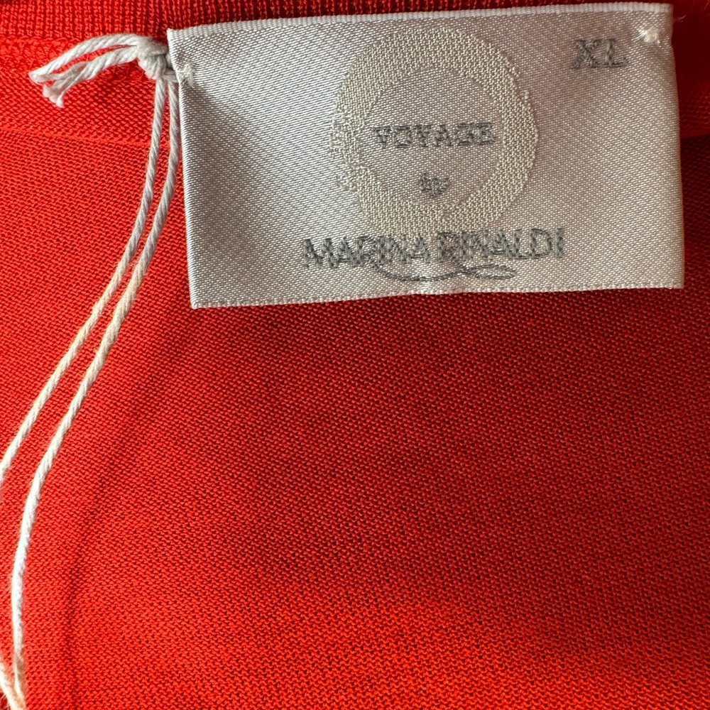 NWT - Marina Rinaldi Voyage Red V-Neck Sweater - Size XL/size 20 - Picture 12 of 16
